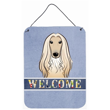 Carolines Treasures Afghan Hound Welcome Wall and Door Hanging Prints BB1430DS1216